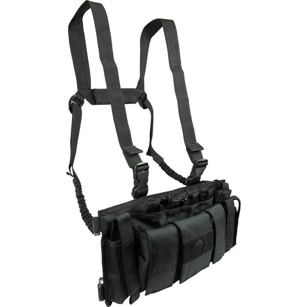 Vesta táctica Special Ops Chest Rig negra, Cordura 600D