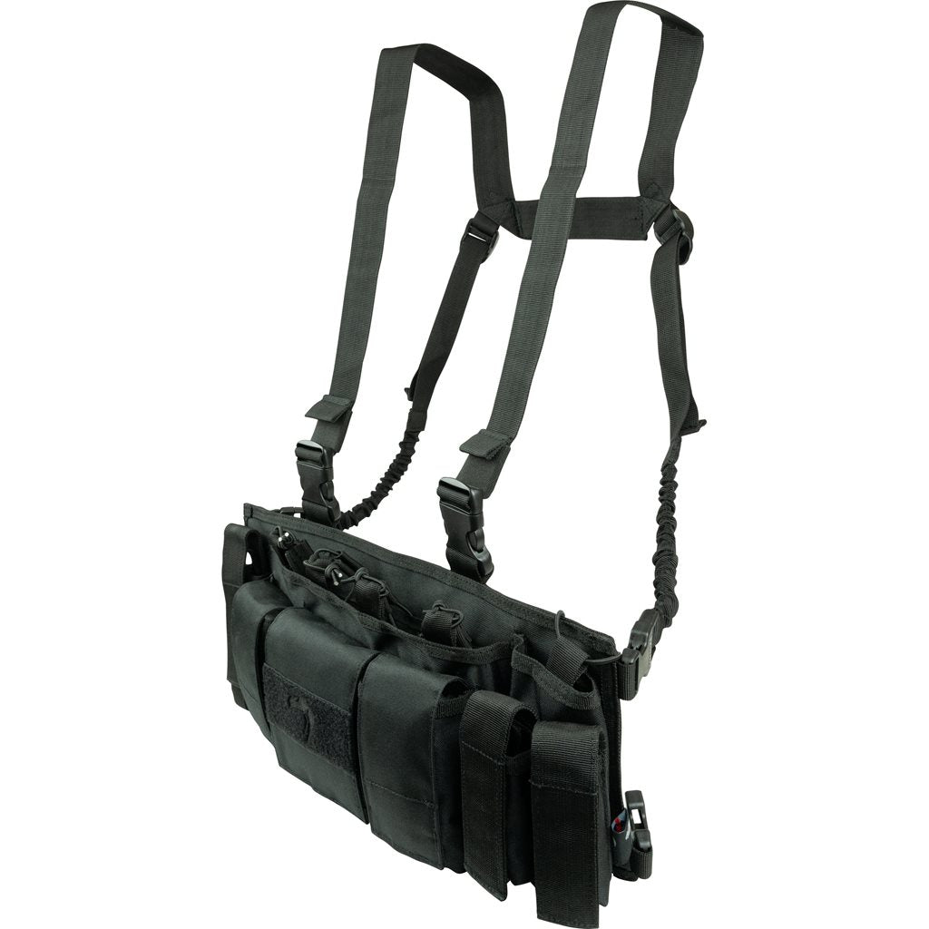 Vesta táctica Special Ops Chest Rig negra, Cordura 600D