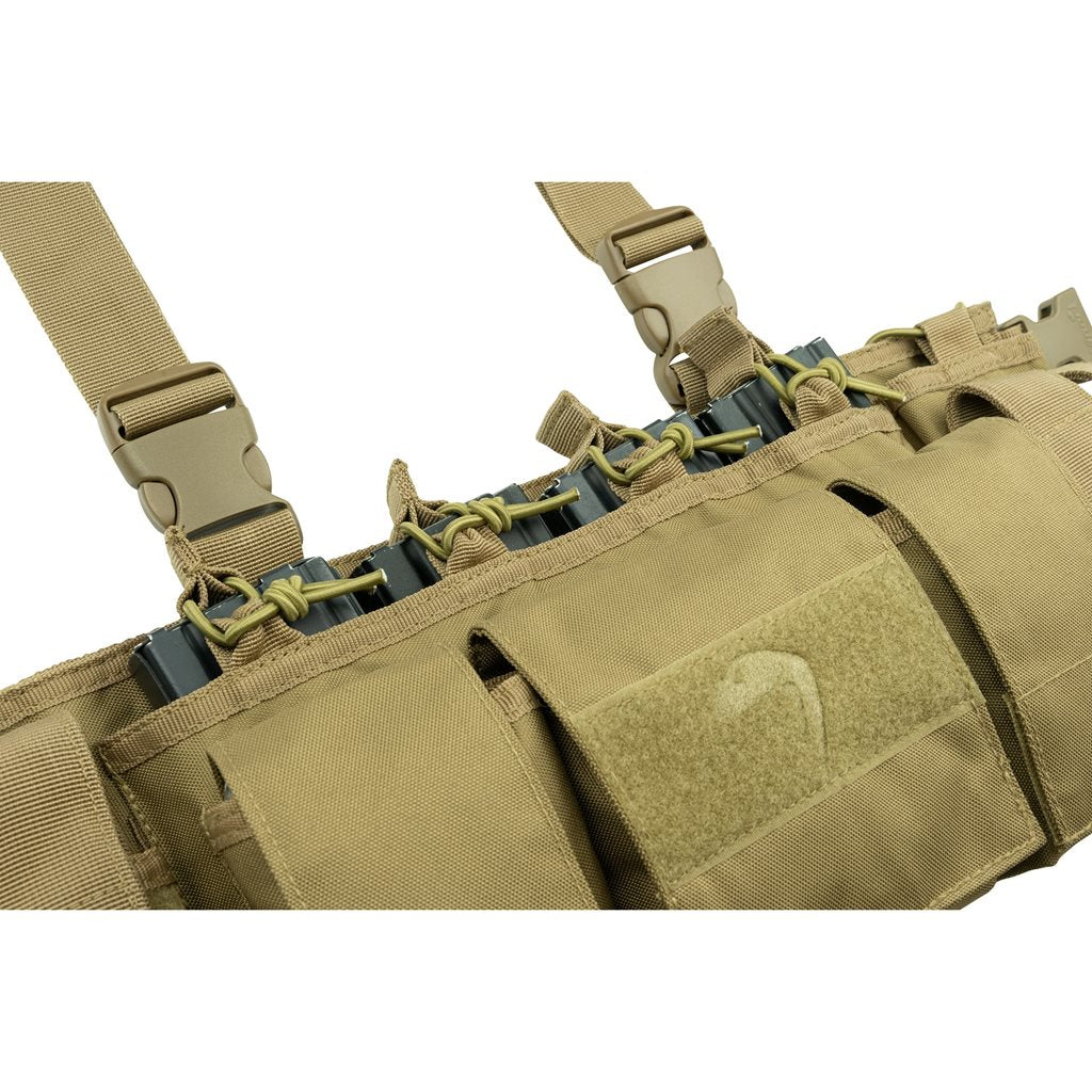 Vesta táctica Special Ops Chest Rig negra, Cordura 600D