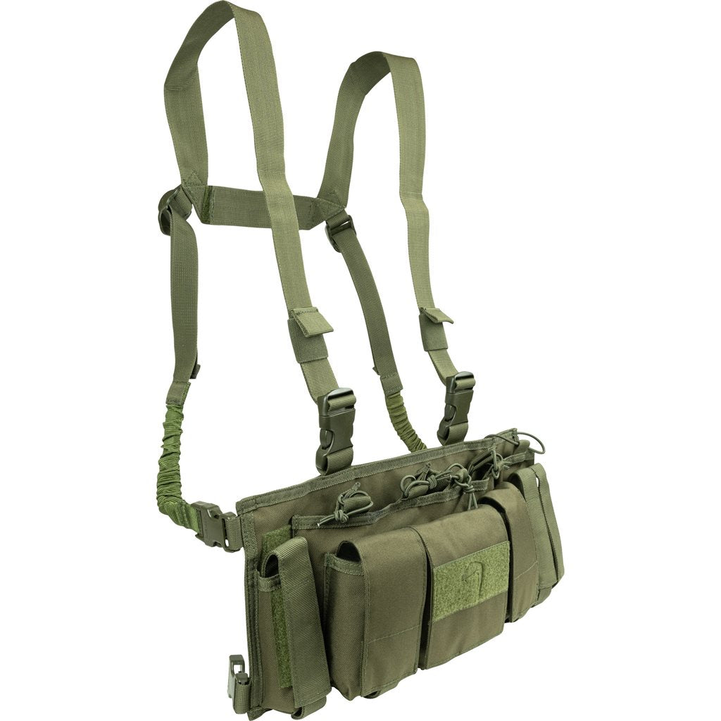 Vesta táctica Special Ops Chest Rig negra, Cordura 600D