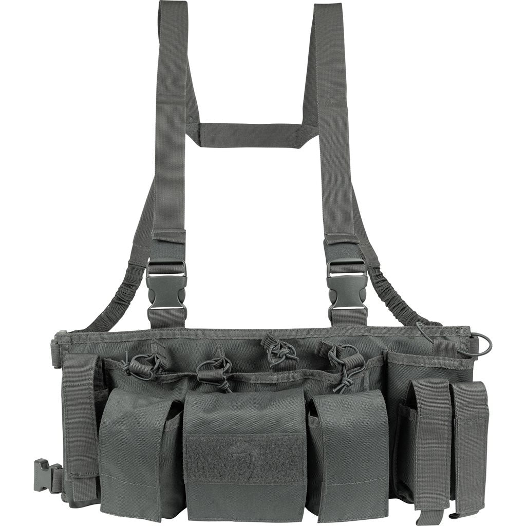 Vesta táctica Special Ops Chest Rig negra, Cordura 600D