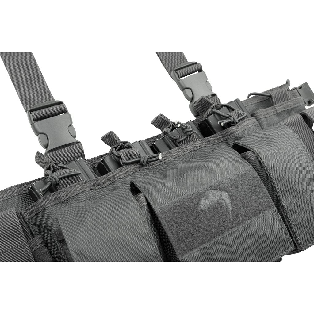 Vesta táctica Special Ops Chest Rig negra, Cordura 600D