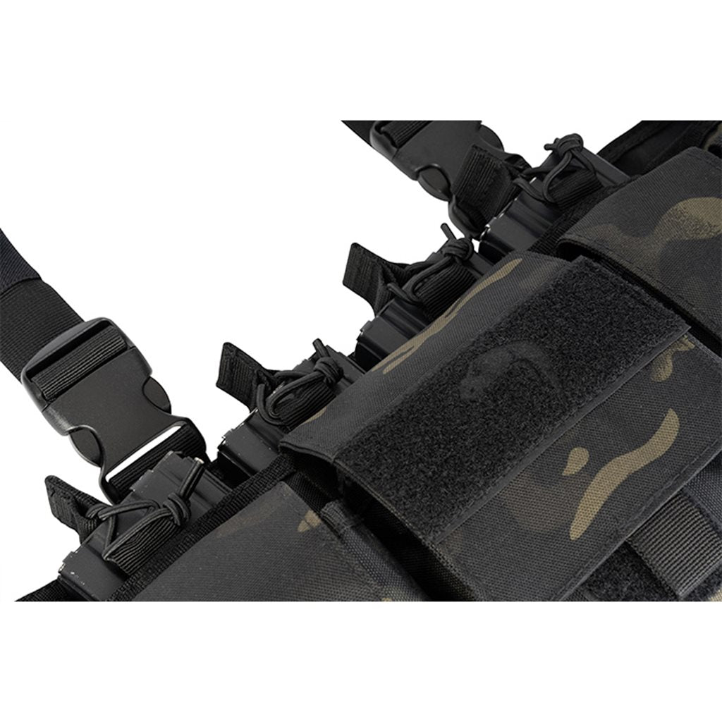 Vesta táctica Special Ops Chest Rig negra, Cordura 600D
