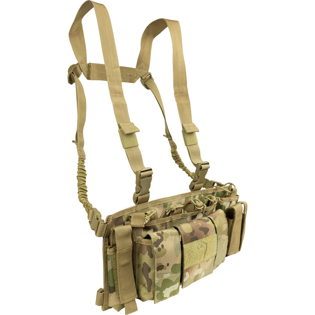 Vesta táctica Special Ops Chest Rig negra, Cordura 600D
