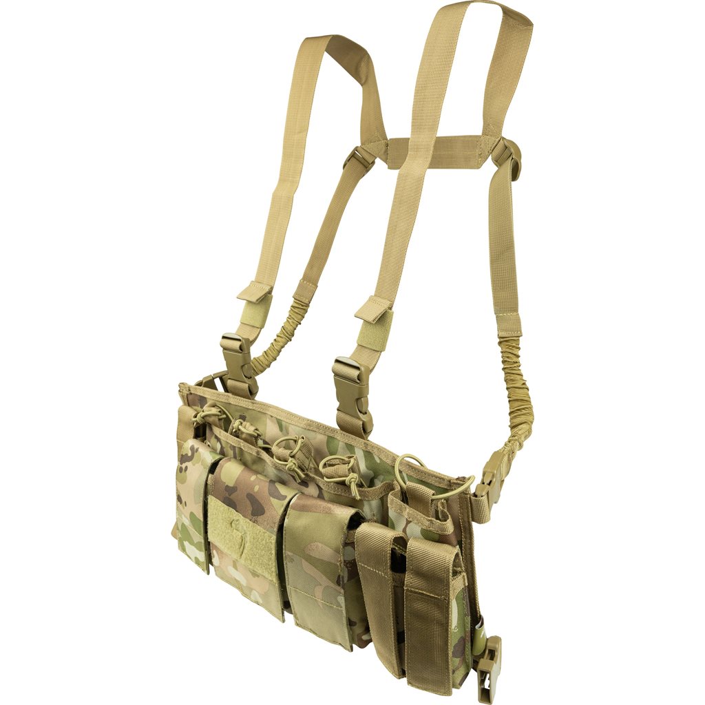 Vesta táctica Special Ops Chest Rig negra, Cordura 600D