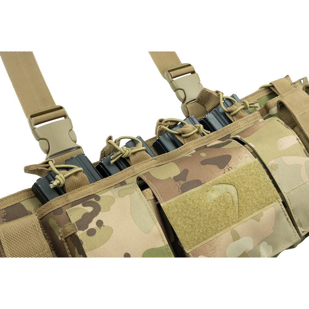 Vesta táctica Special Ops Chest Rig negra, Cordura 600D
