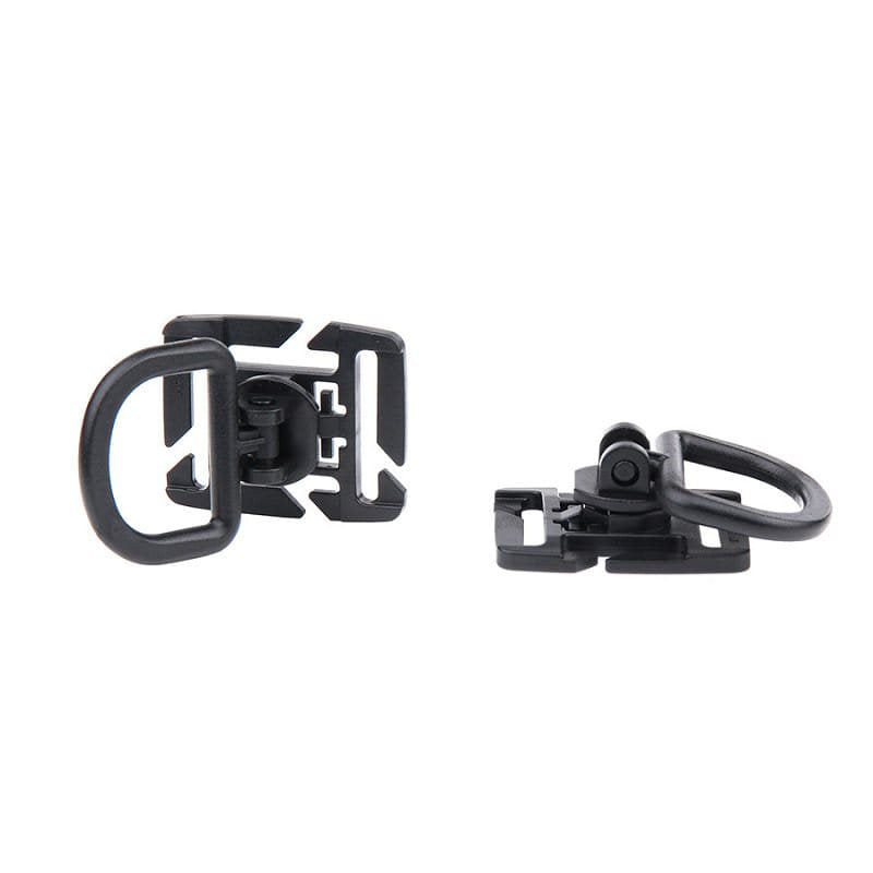 Adaptador MOLLE anilla D giratoria, pack de 2 piezas, color negro