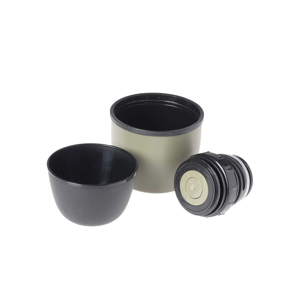 Termo de acero inoxidable 1 L negro con dos cierres, imagen del producto
