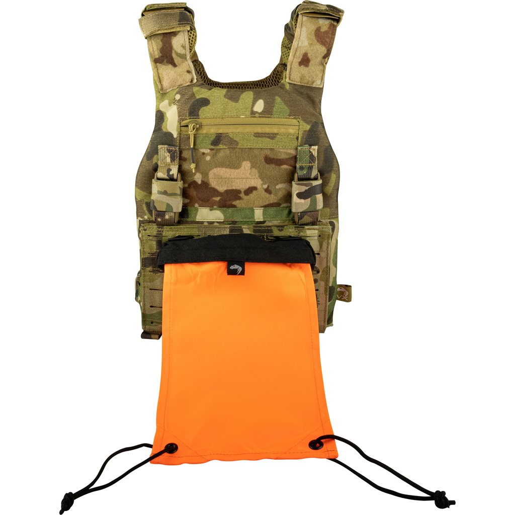 Bandera señalizadora VP MARKER negra con funda MOLLE y cierre de velcro