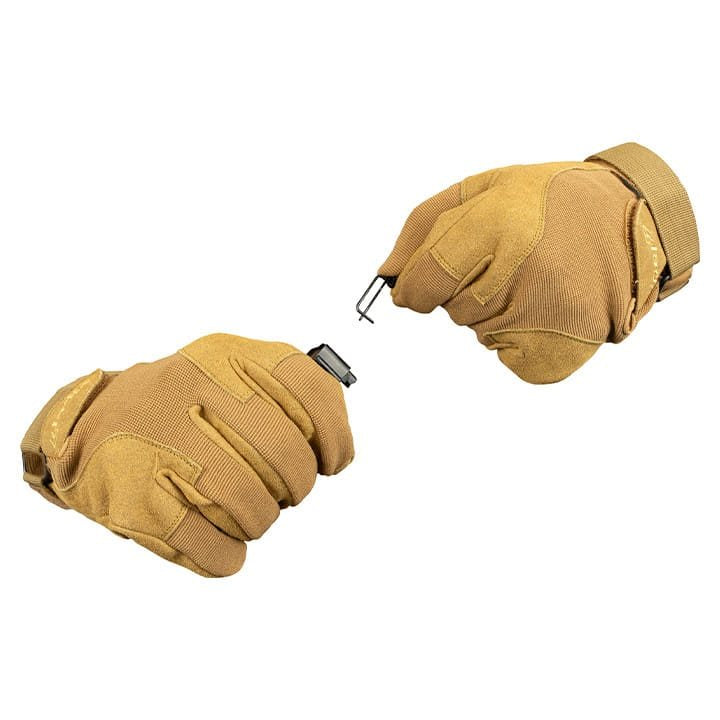 Guantes tácticos SPECIA OPS KHAKI en color caqui con dos tiras de velcro en la muñeca