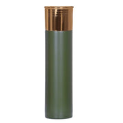 Termo PATRONA 1 litro verde en acero inoxidable con forma de cartucho