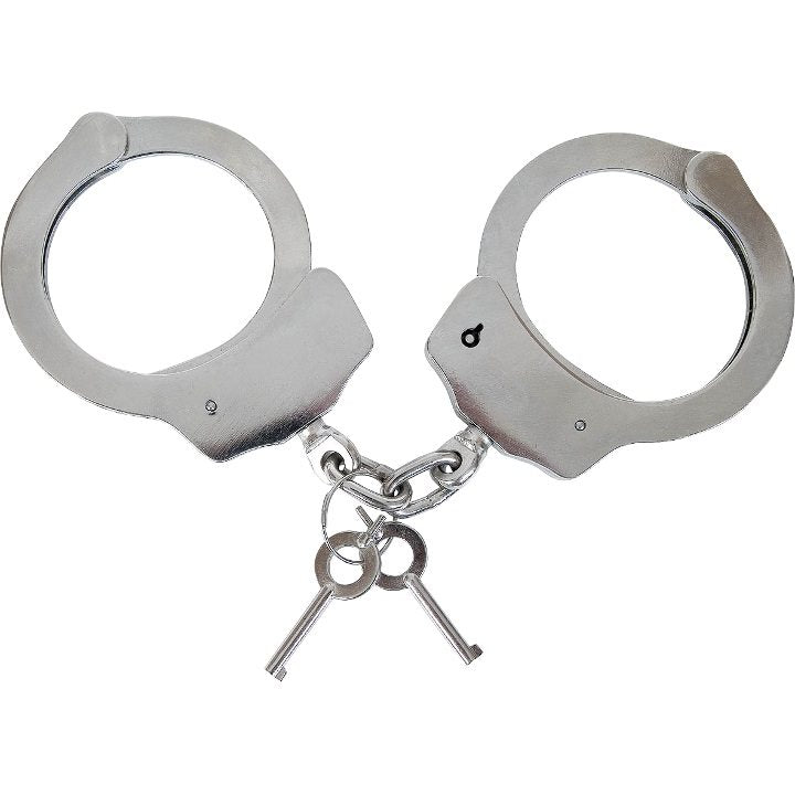 Esposas policiales Heavy Duty con cadena y 2 llaves, resistentes y aptas para uso profesional