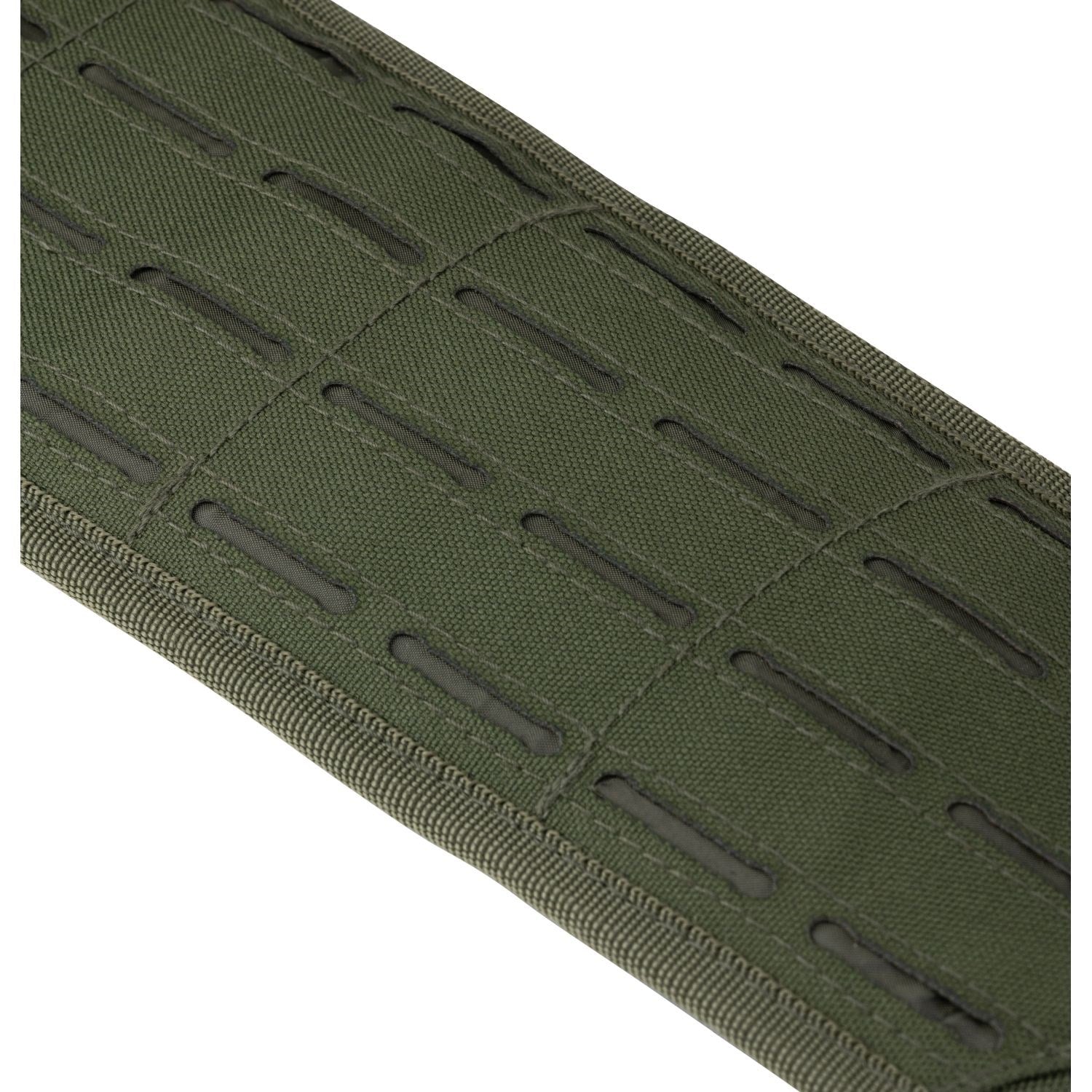 Arnés SKELETON negro mostrando MOLLE/PALS de corte láser y acolchado interior con malla 3D