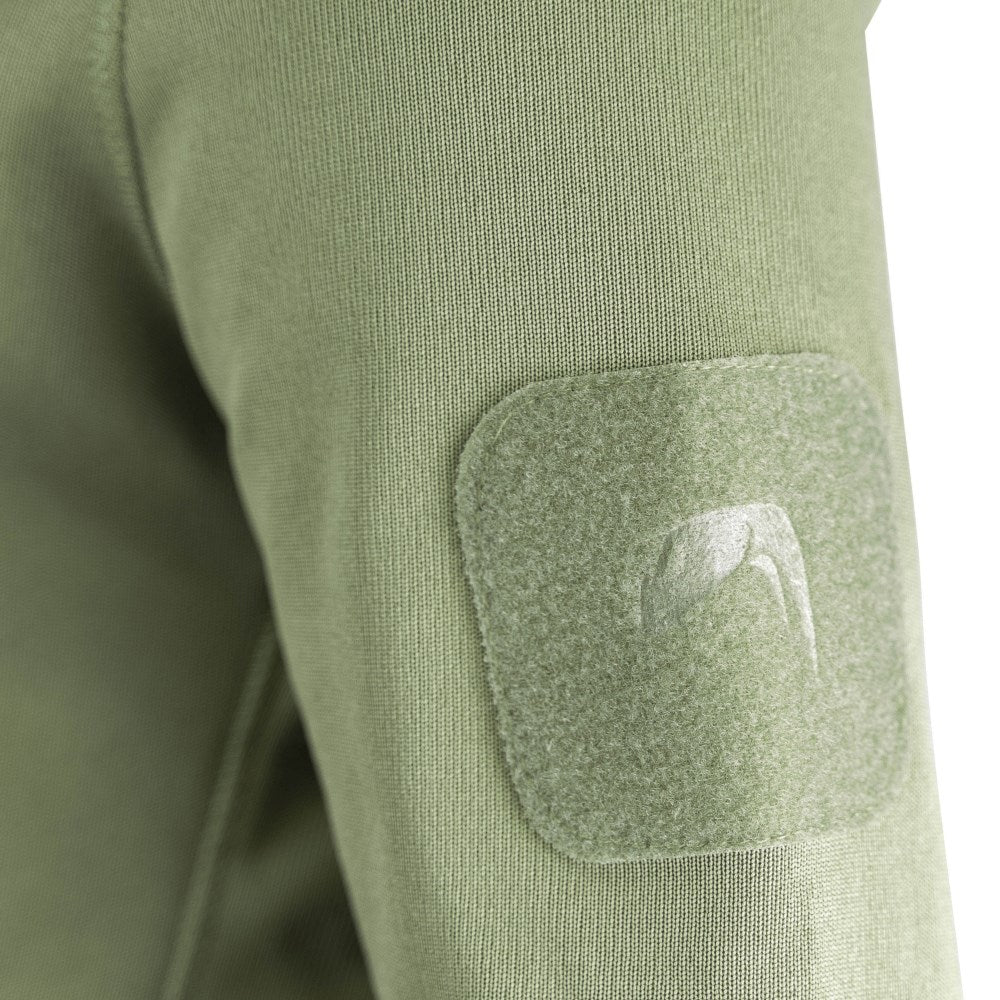 Sudadera ARMOUR verde con capucha, bolsillo canguro y paneles VELCRO