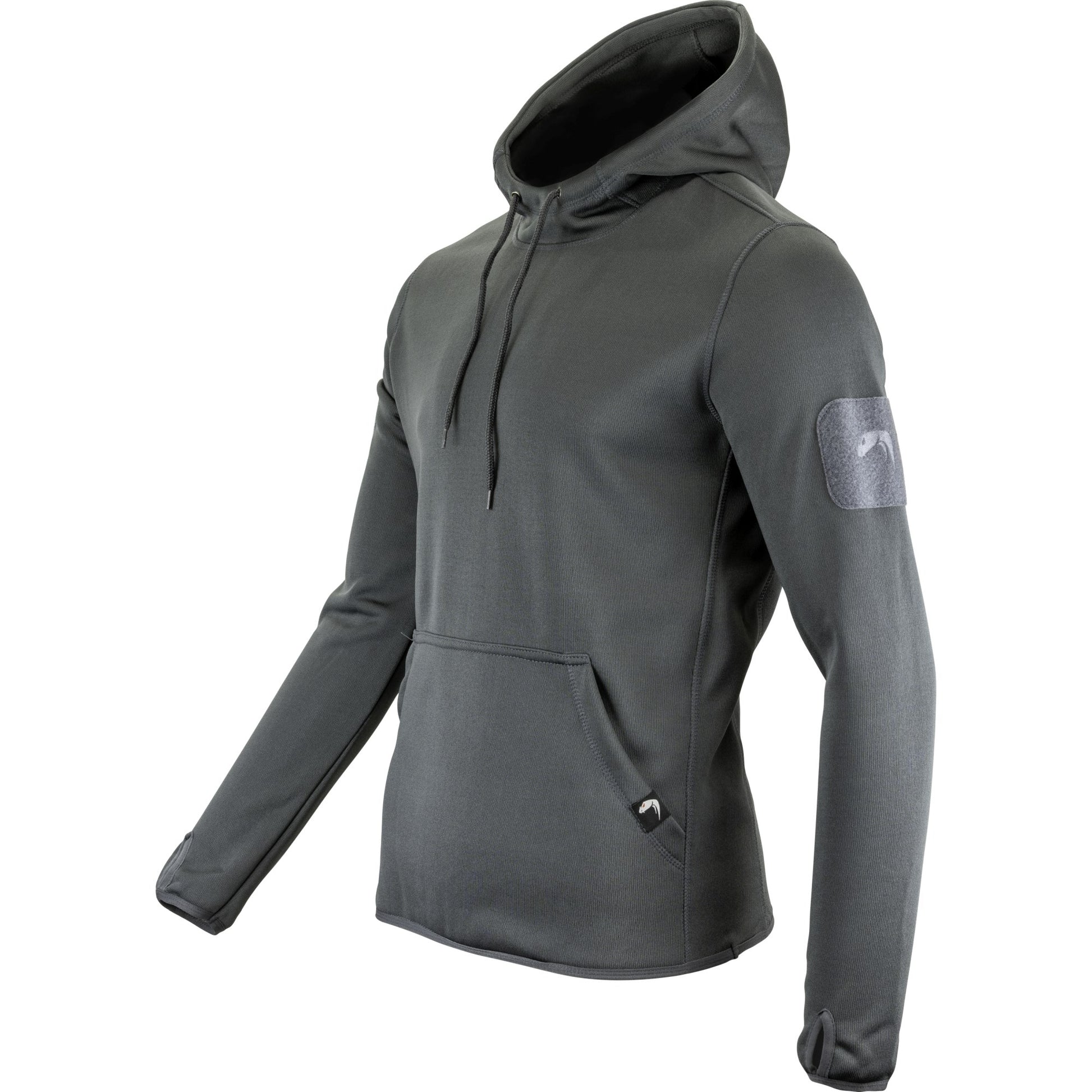 Sudadera con capucha ARMOUR TITANIUM gris - VIPER, bolsillo canguro y paneles VELCRO