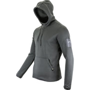 Sudadera con capucha ARMOUR TITANIUM gris - VIPER, bolsillo canguro y paneles VELCRO