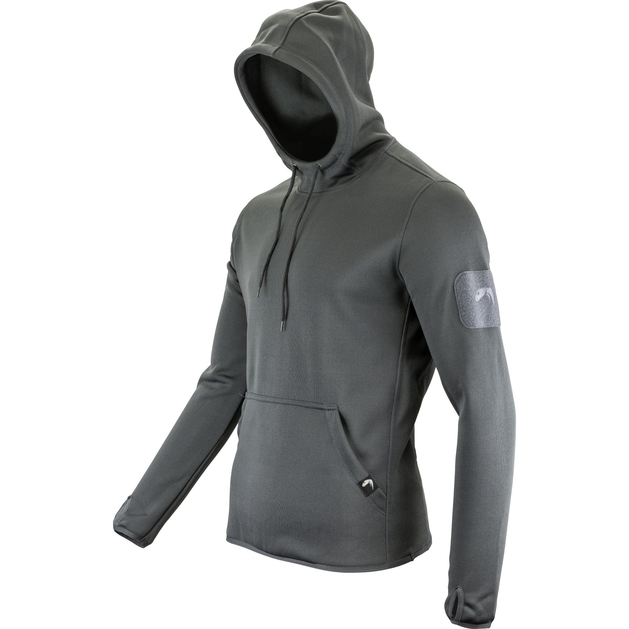 Sudadera con capucha ARMOUR TITANIUM gris - VIPER, bolsillo canguro y paneles VELCRO