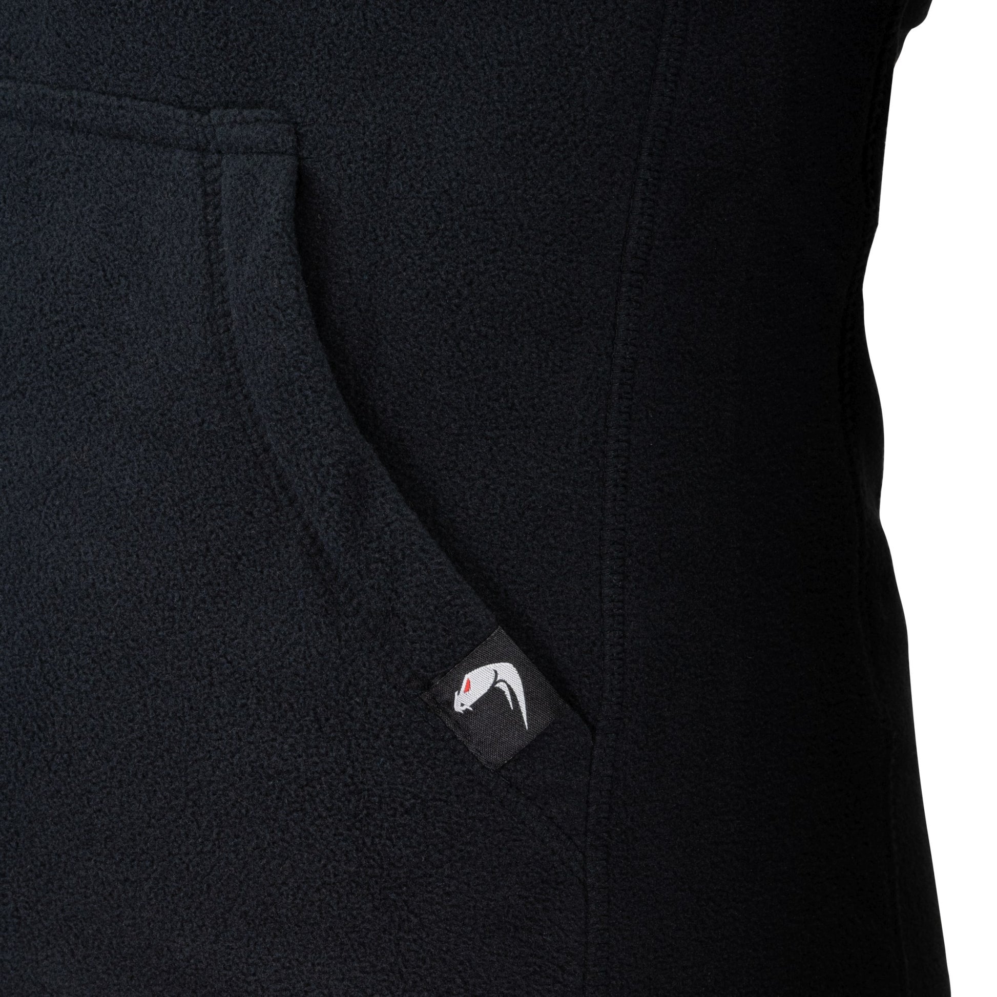 Sudadera fleece VIPER VCAM BLACK con capucha y bolsillo frontal