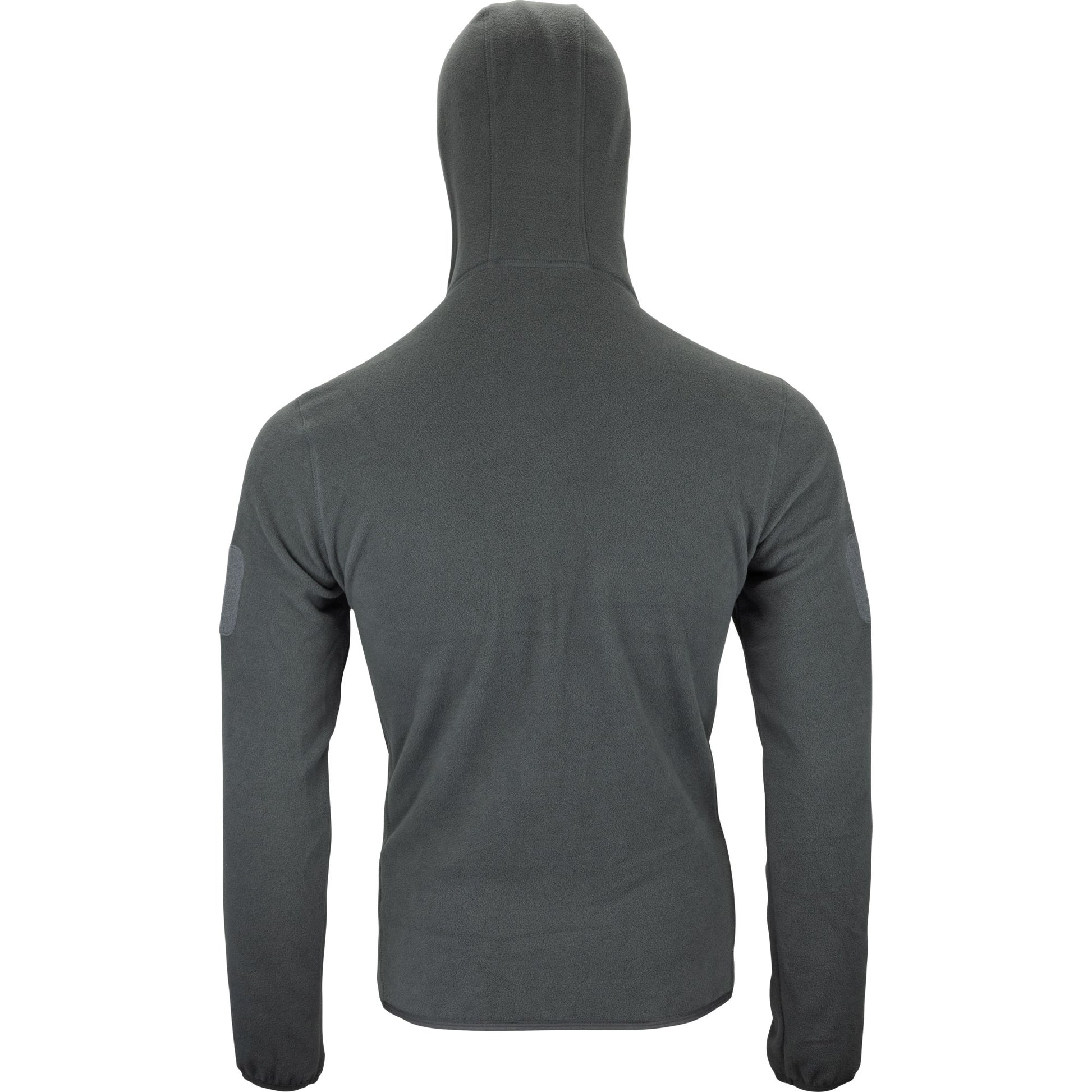 Sudadera FLEECE VIPER Titanium gris con capucha, bolsillo canguro, paneles VELCRO en mangas y aberturas para pulgares