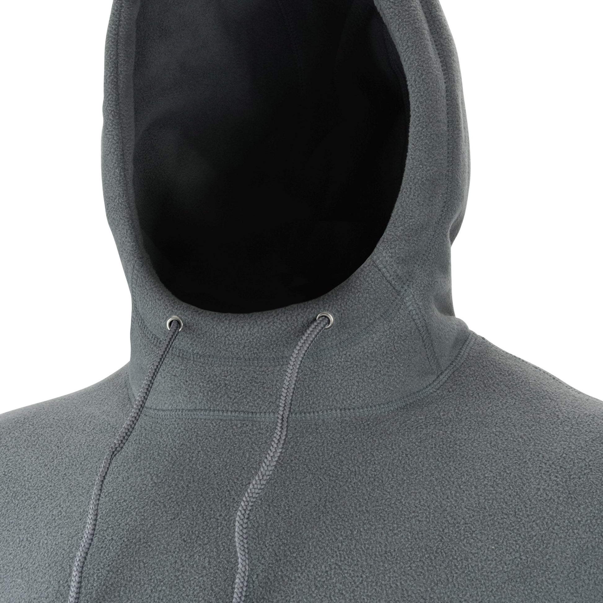 Sudadera FLEECE VIPER Titanium gris con capucha, bolsillo canguro, paneles VELCRO en mangas y aberturas para pulgares