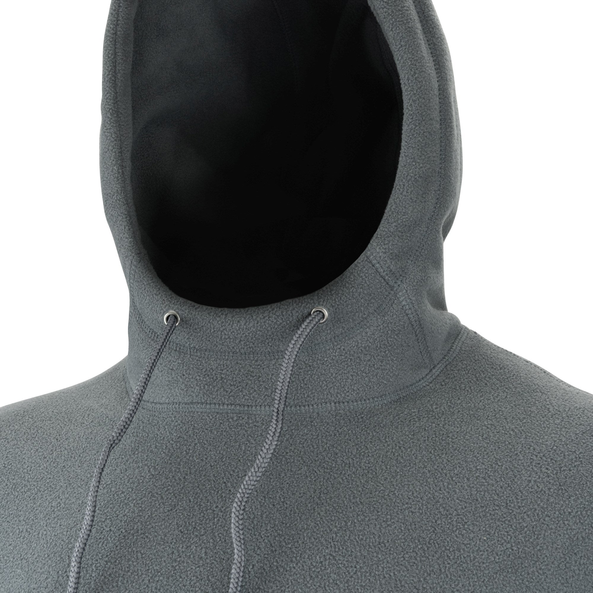 Sudadera FLEECE VIPER Titanium gris con capucha, bolsillo canguro, paneles VELCRO en mangas y aberturas para pulgares
