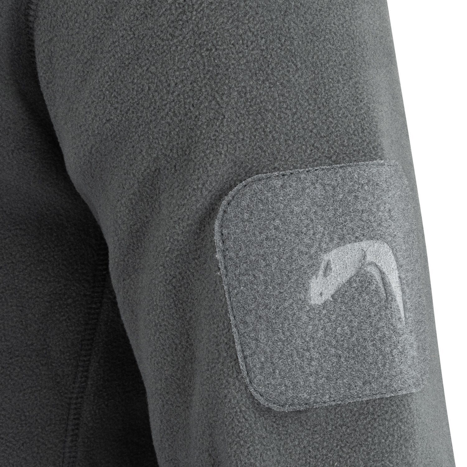 Sudadera FLEECE VIPER Titanium gris con capucha, bolsillo canguro, paneles VELCRO en mangas y aberturas para pulgares