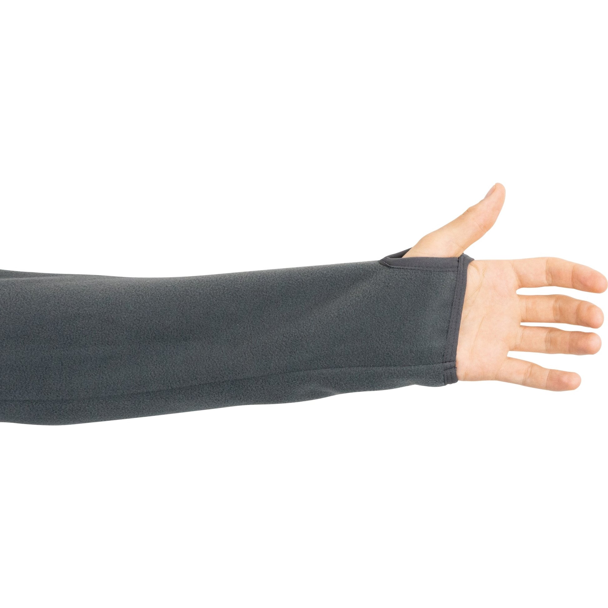 Sudadera FLEECE VIPER Titanium gris con capucha, bolsillo canguro, paneles VELCRO en mangas y aberturas para pulgares