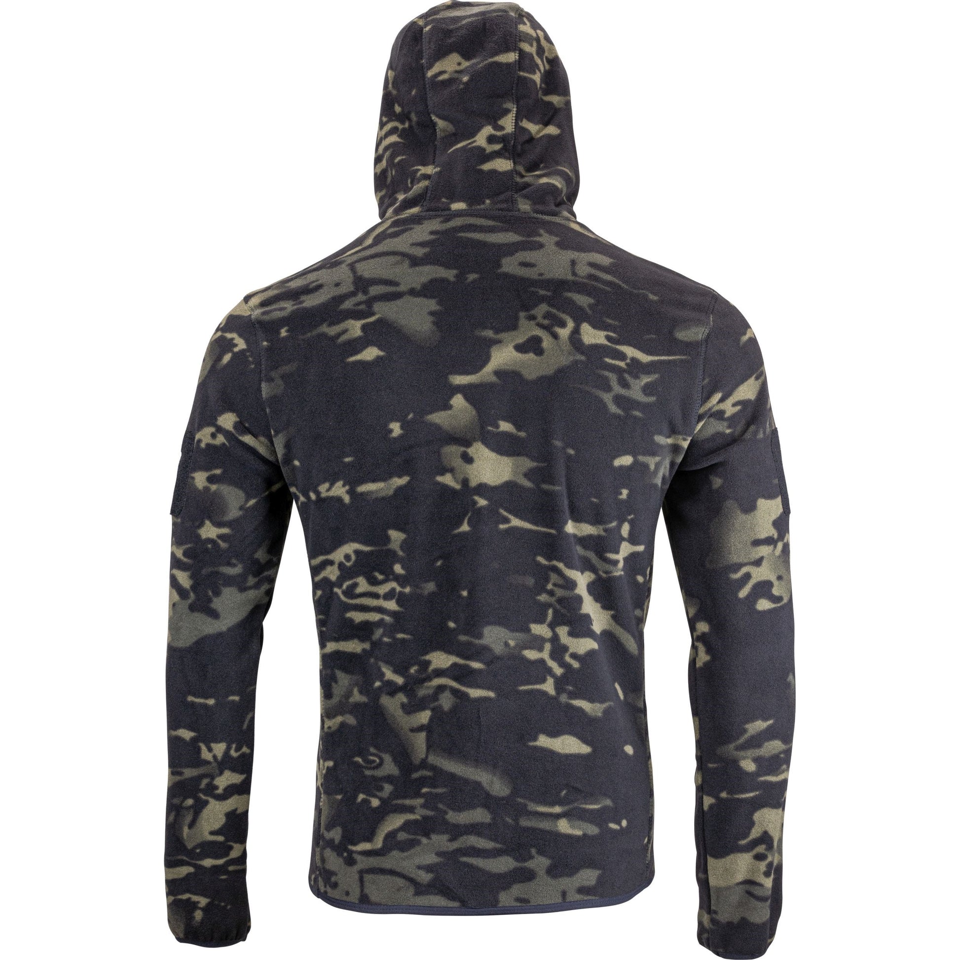 Sudadera fleece VIPER VCAM BLACK con capucha, bolsillo frontal y paneles Velcro