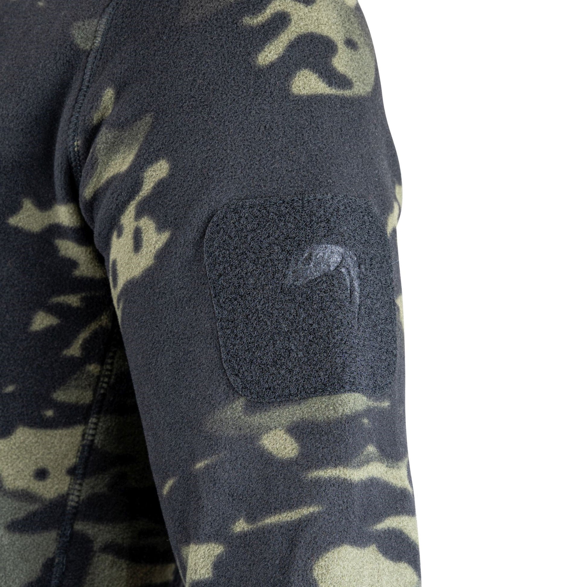 Sudadera fleece VIPER VCAM BLACK con capucha, bolsillo frontal y paneles Velcro