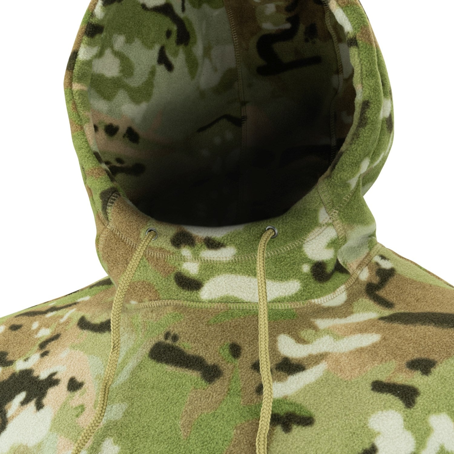 Sudadera polar VIPER VCAM BLACK con capucha, bolsillo frontal, velcro en mangas y orificio para pulgares