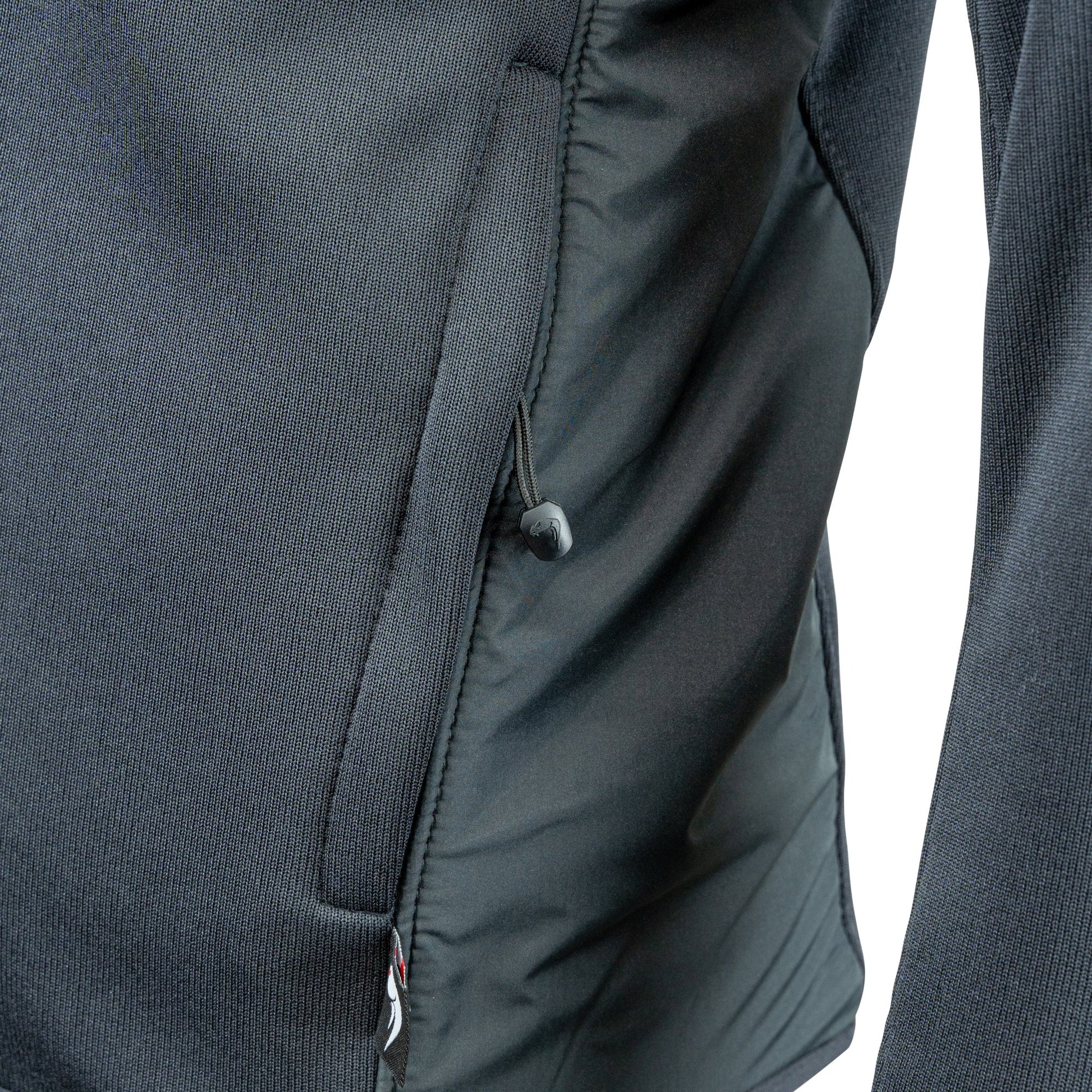 Sudadera polar STORM negra con capucha y bolsillos - VIPER