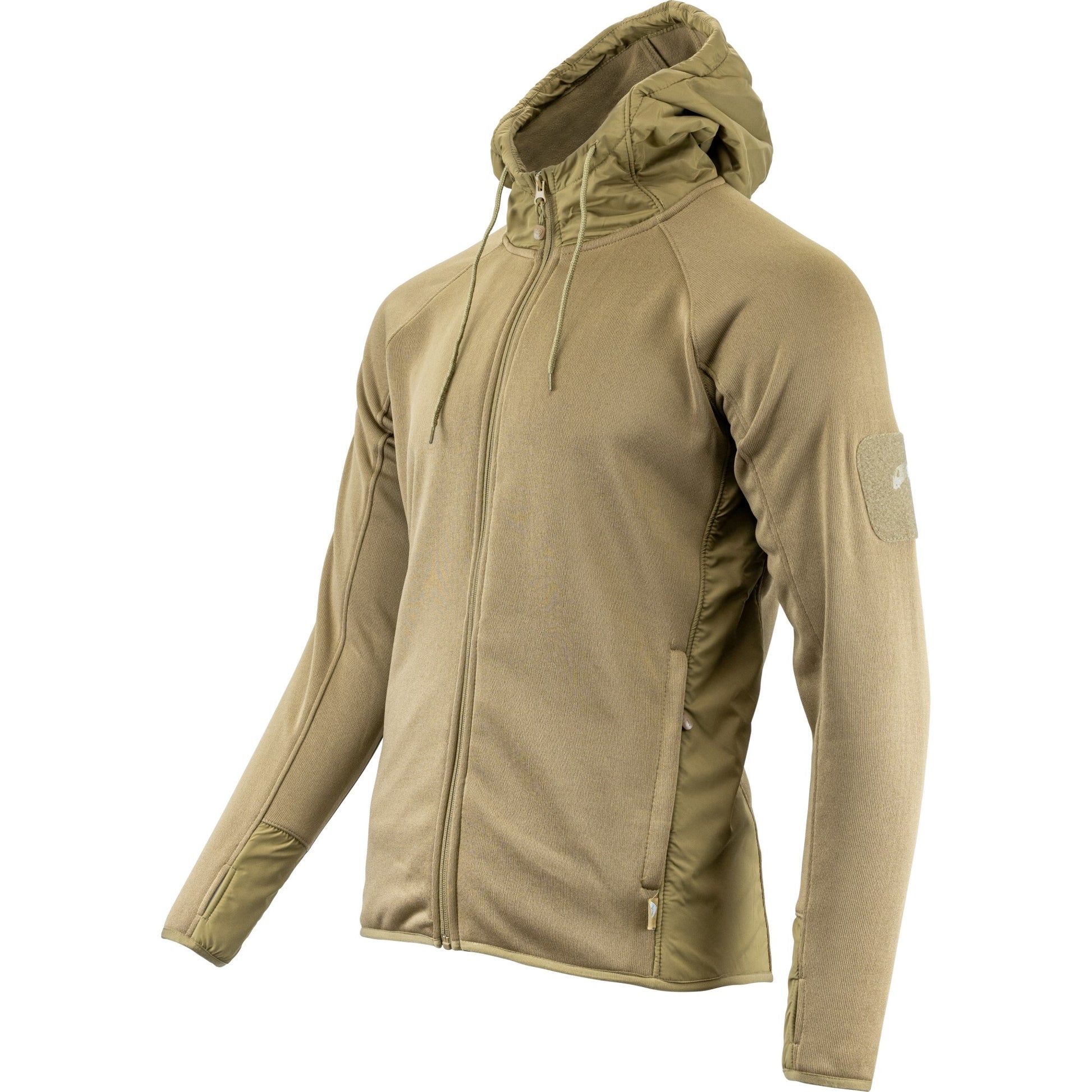 Sudadera STORM Fleece COYOTE de VIPER con capucha y paneles VELCRO