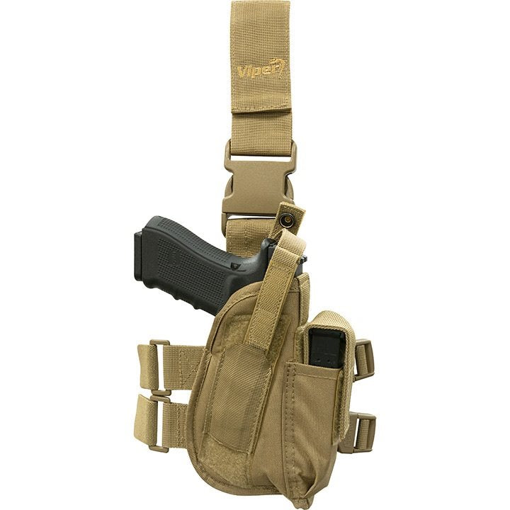 Funda pistolera táctica para muslo en camuflaje para diestros