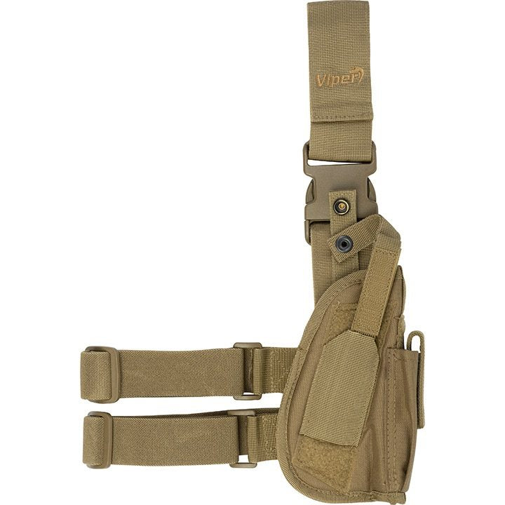 Funda táctica de muslo para pistola en camuflaje, cierre a presión y tirantes con hebilla FASTEX