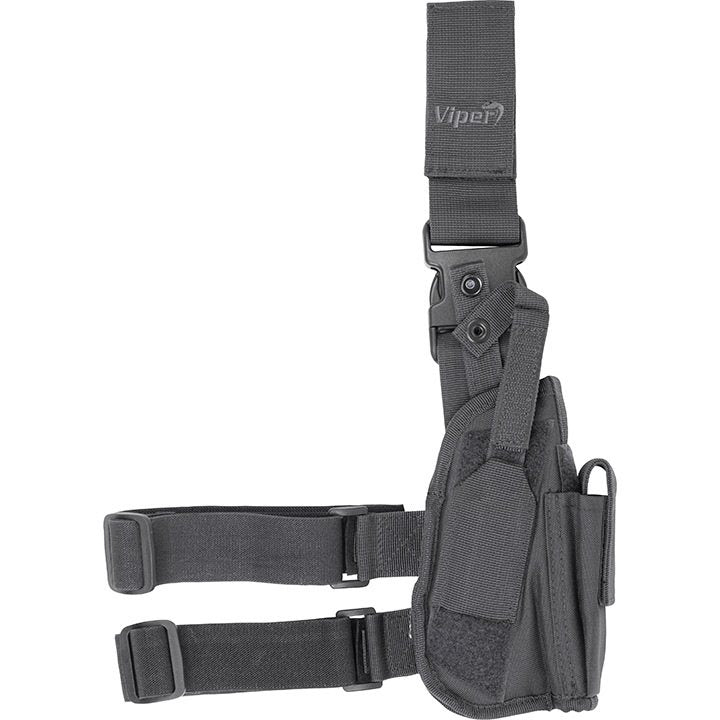 Funda táctica de muslo para pistola en camuflaje, cierre a presión y tirantes con hebilla FASTEX