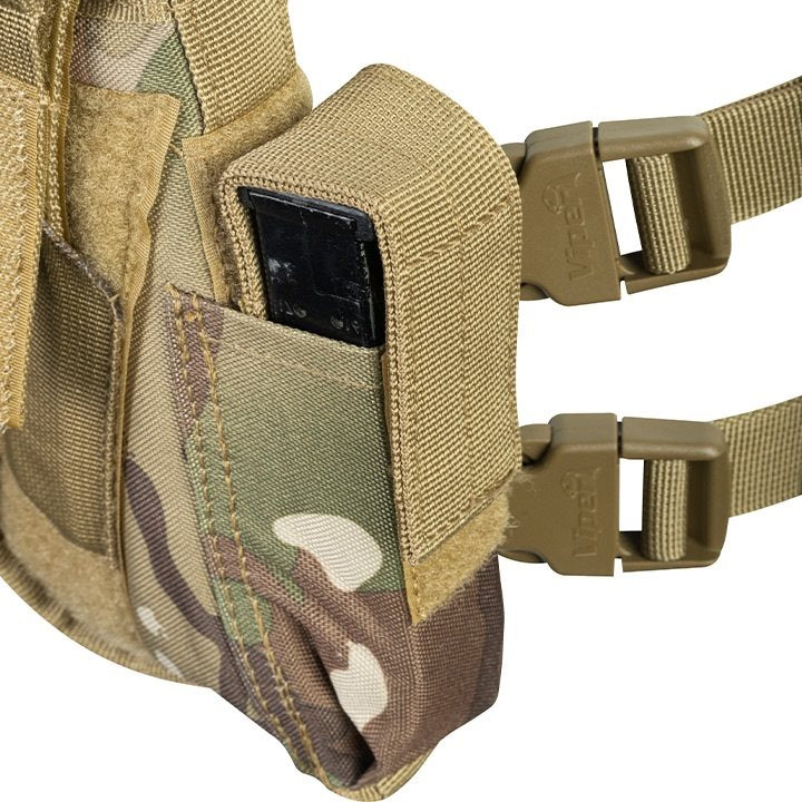 Funda pistolera táctica para muslo en camuflaje para diestros