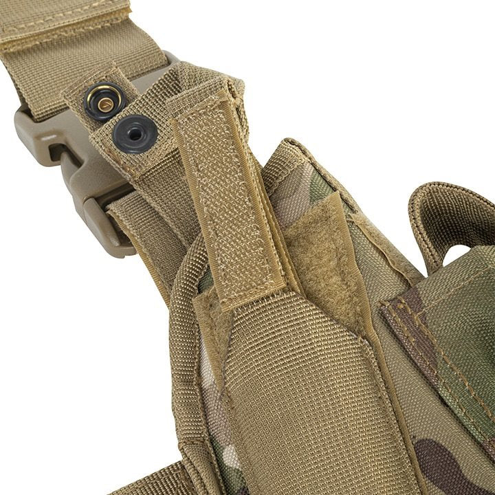 Funda pistolera táctica para muslo en camuflaje para diestros