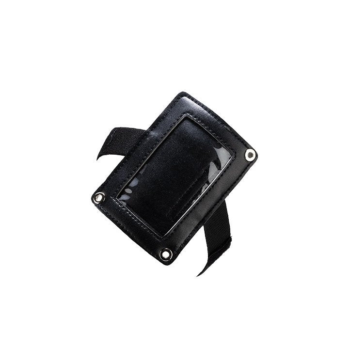 Funda para tarjeta de identificación negra VIPER con cordón desmontable, medidas aprox. 11 x 8 cm
