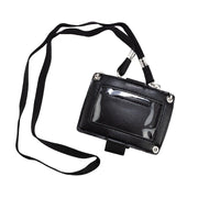Funda para tarjeta de identificación negra VIPER con cordón desmontable, medidas aprox. 11 x 8 cm