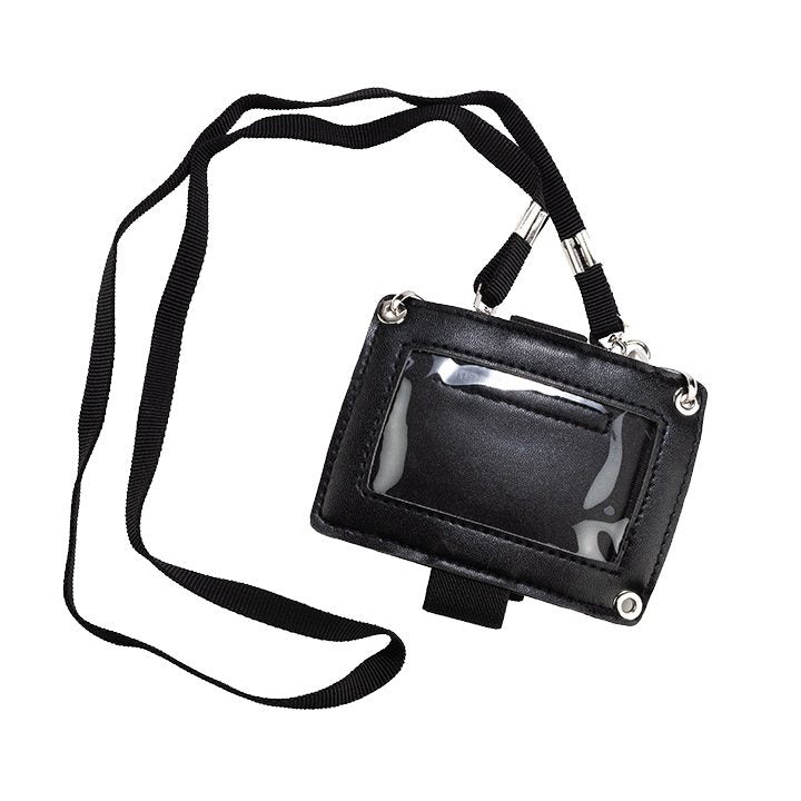 Funda para tarjeta de identificación negra VIPER con cordón desmontable, medidas aprox. 11 x 8 cm