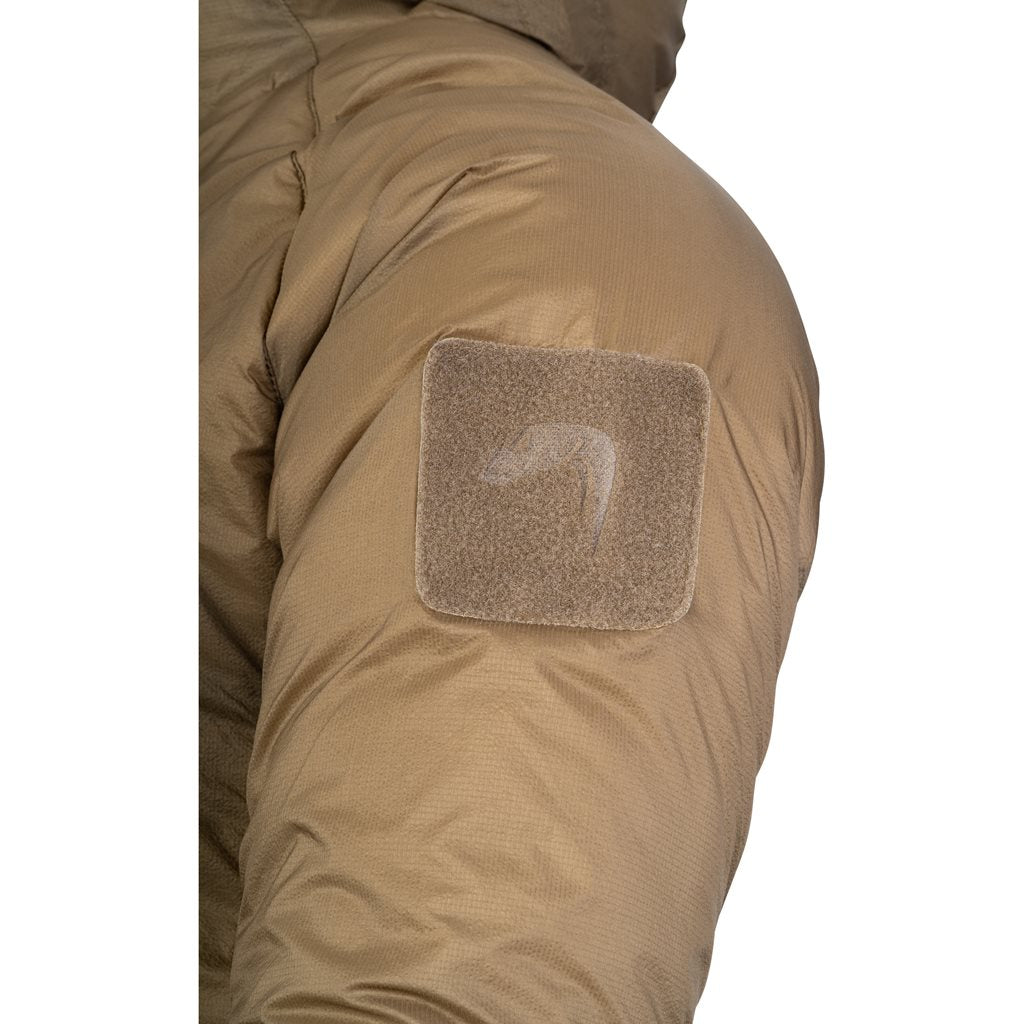 Chaqueta de invierno FRONTIER Dark Coyote en nylon transpirable con acabado repelente al agua