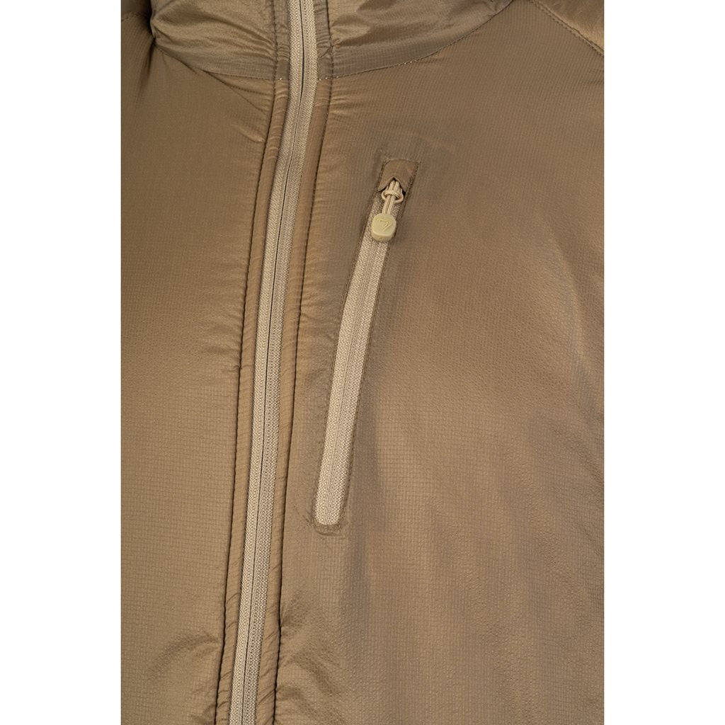 Chaqueta de invierno FRONTIER Dark Coyote en nylon transpirable con acabado repelente al agua