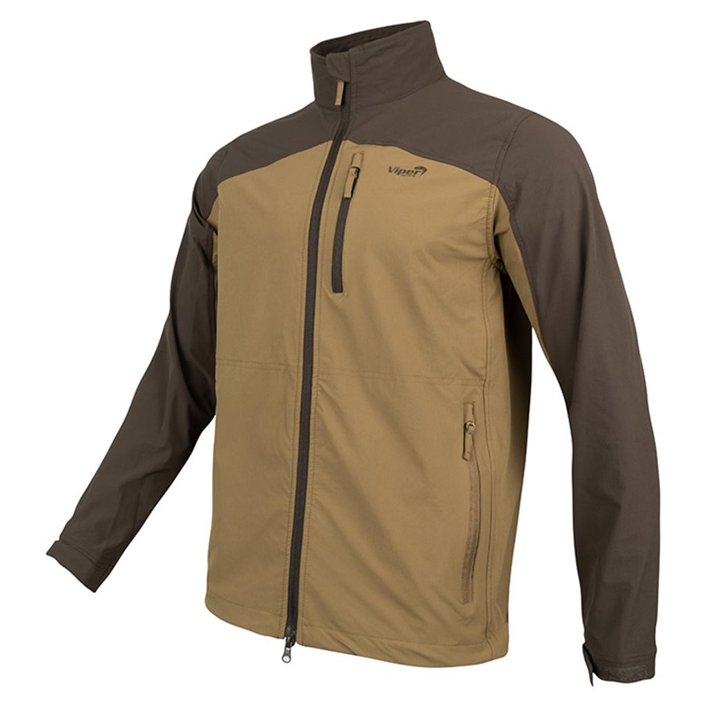 Chaqueta softshell ligera COYOTE, transpirable y elástica en cuatro direcciones