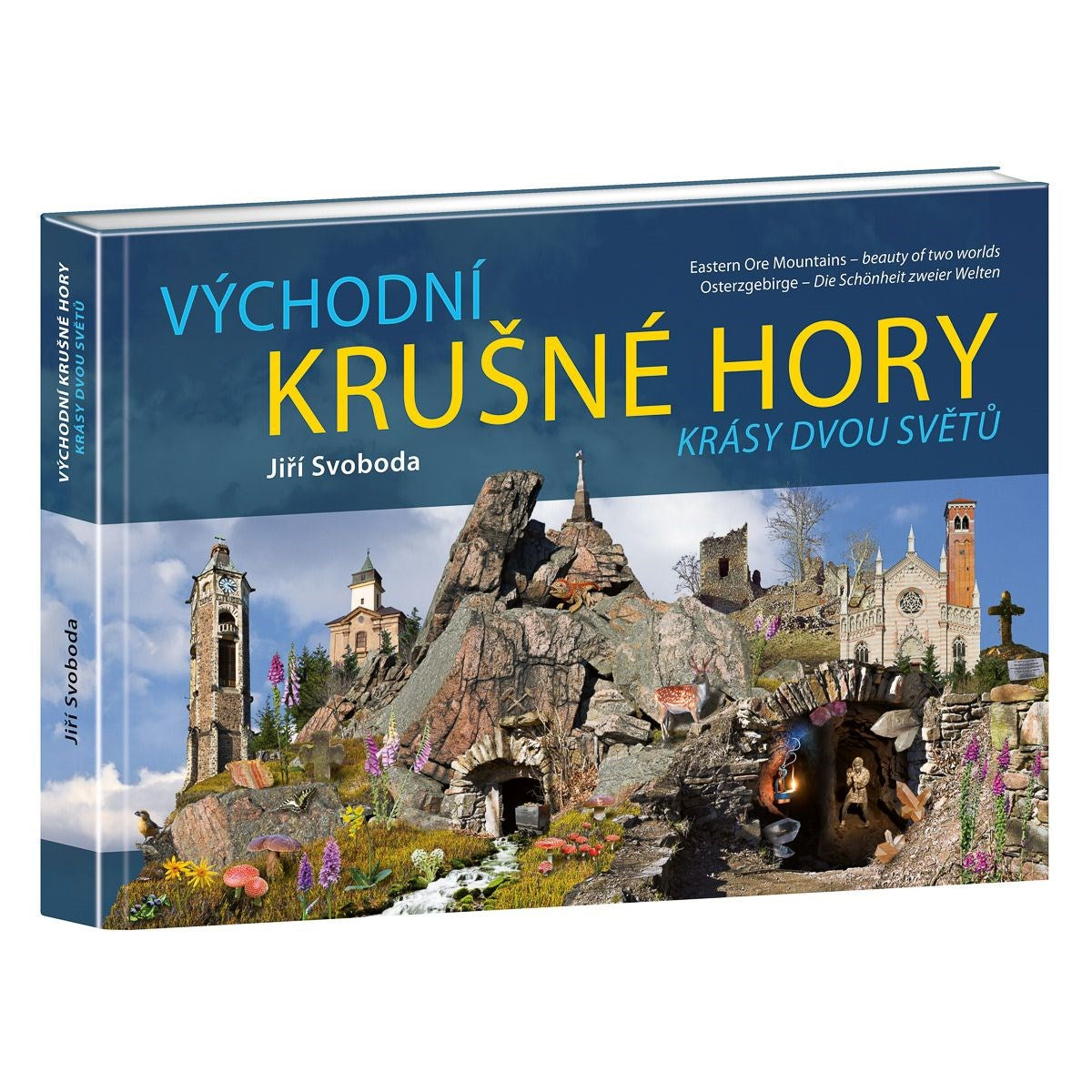 Portada del libro VÝCHODNÍ KRUŠNÉ HORY – Krásy dvou světů, publicación fotográfica sobre la parte oriental de Krušné hory
