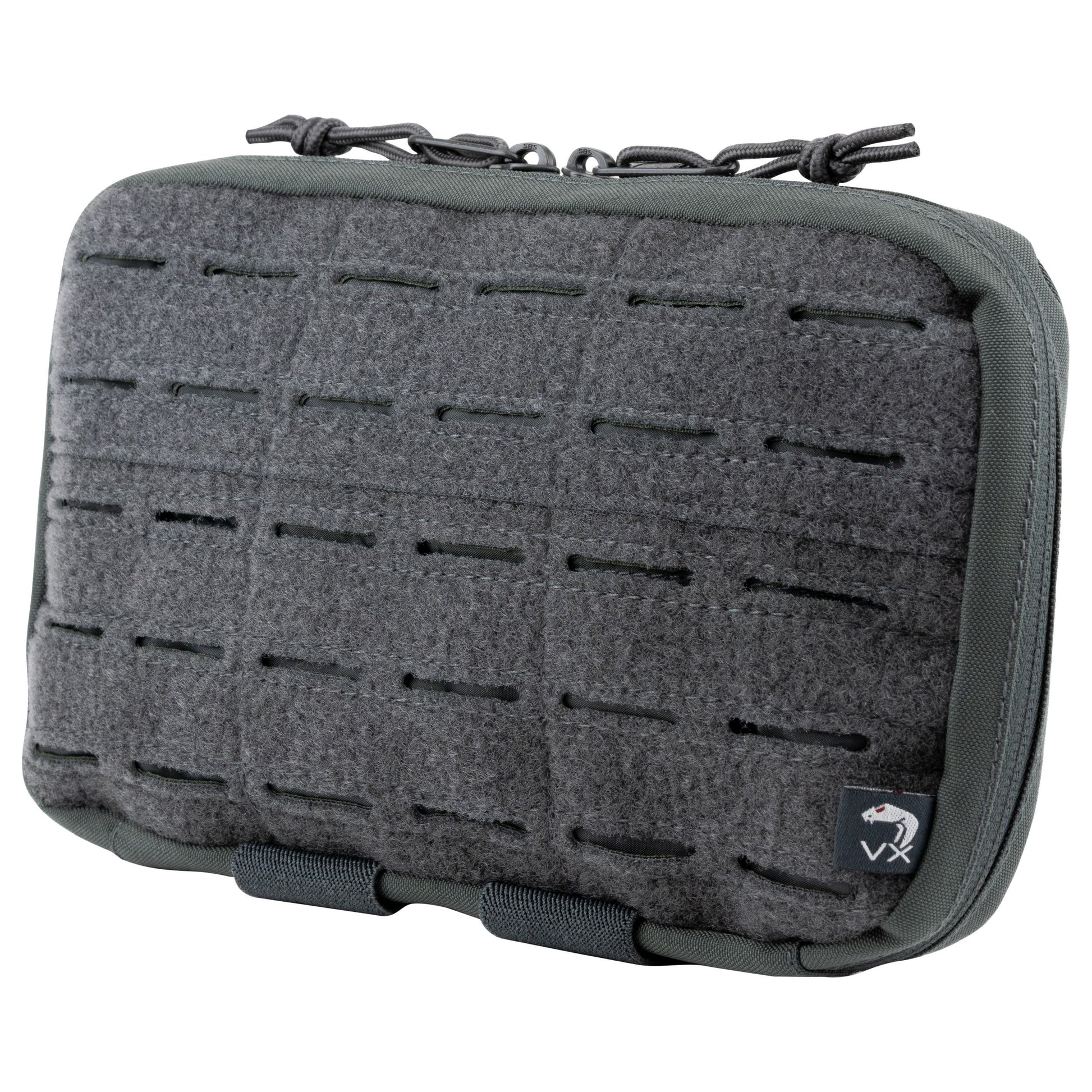 Funda VX COYOTE de Viper mostrando anclajes MOLLE/PALS exterior e interior y solapa administrativa desmontable