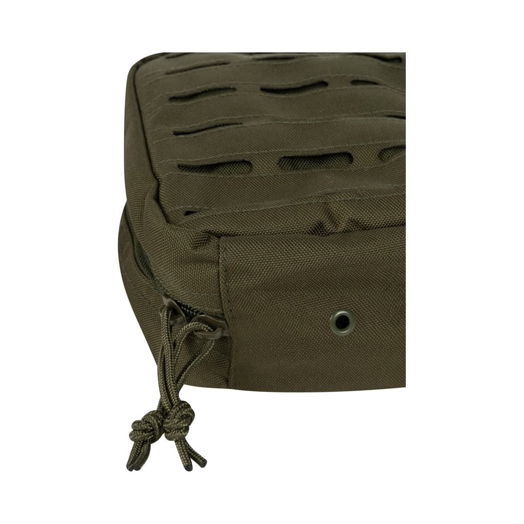 Funda LAZER utilitaria verde con sistema MOLLE, tamaño medio