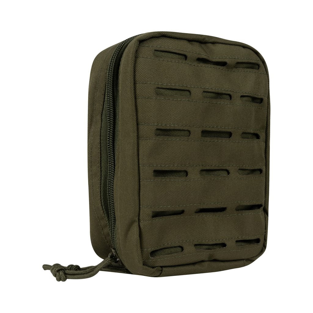 Funda LAZER utilitaria verde con sistema MOLLE, tamaño medio