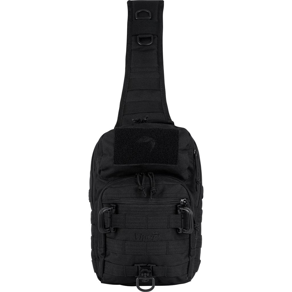 Mochila bandolera VIPER 10L negra Cordura 31x20x16 cm
