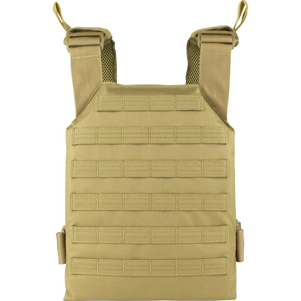 Vesta Portaplacas Elite Carrier Negro en 600D Cordura, modular frontal y trasero