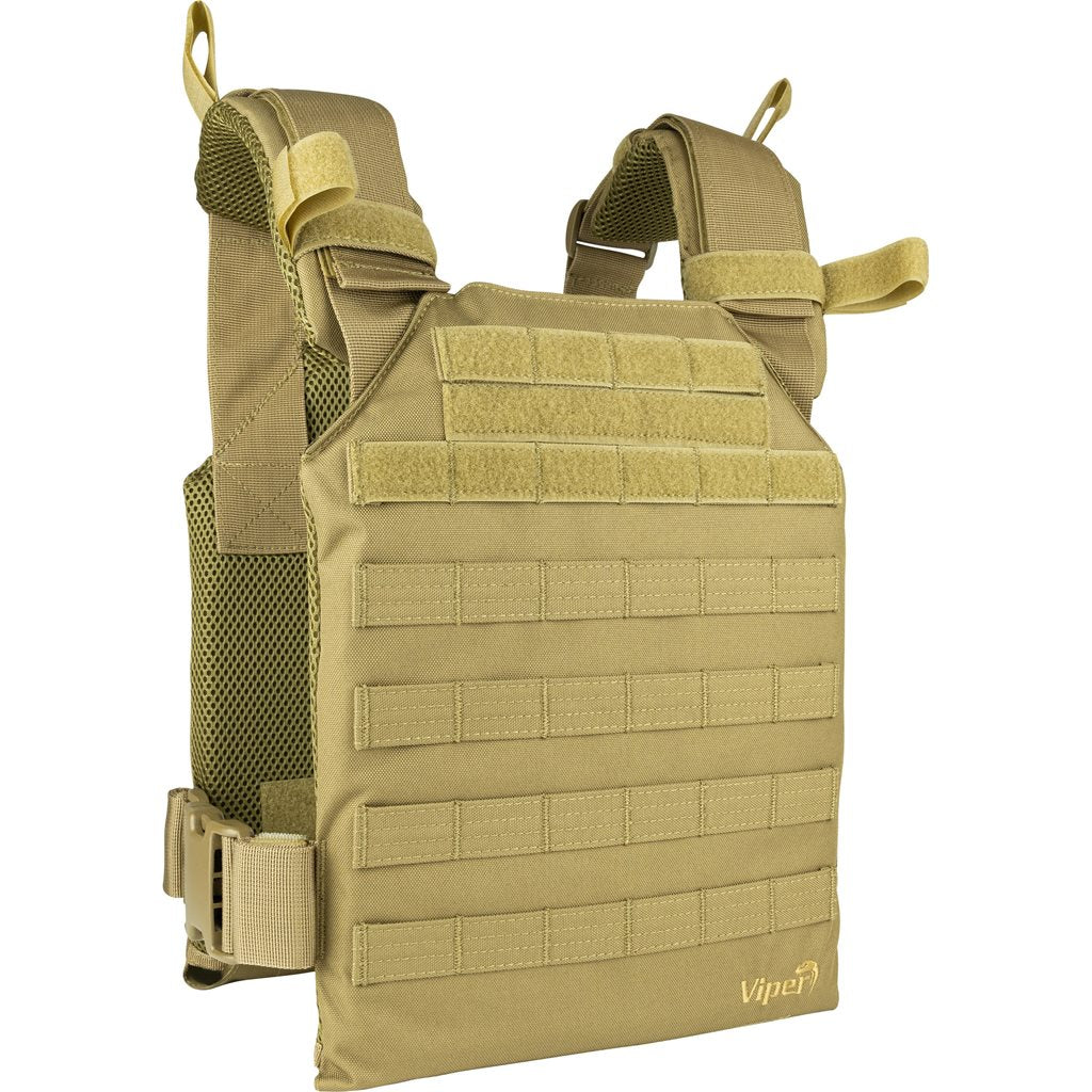 Vesta Portaplacas Elite Carrier Negro en 600D Cordura, modular frontal y trasero